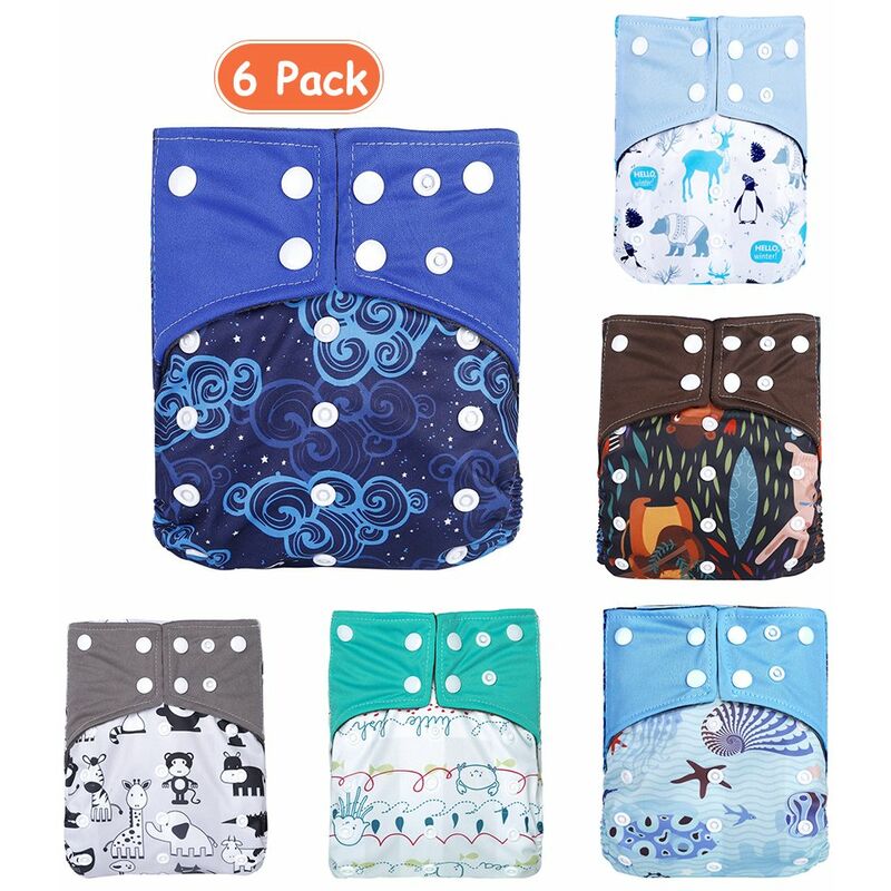 Paquete de 6 panales de tela para bebes ajustables, lavables, reutilizables, diseno de 2 capas, fuerte absorcion, suaves almohadillas para panales
Paquete de 6 panales de tela para bebes ajustables, lavables, reutilizables, diseno de 2 capas, fuerte absorcion, suaves almohadillas para panales