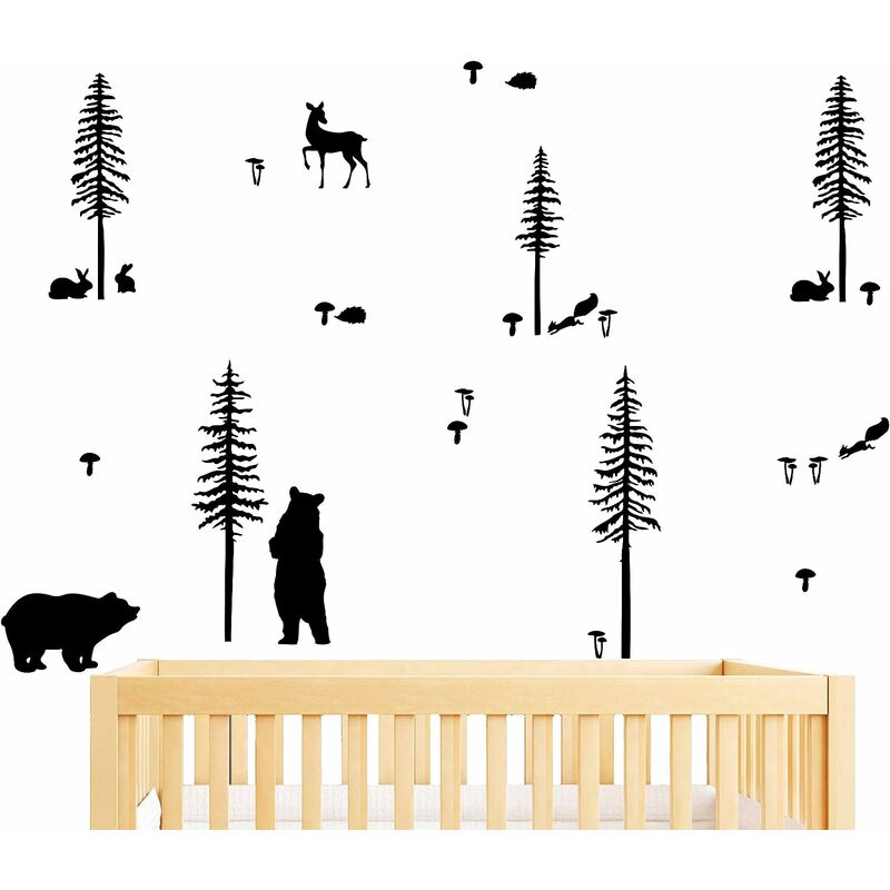 Paquete de adhesivos de pared de animales del bosque, decoración de bosque para habitaciones de niños o guardería, adhesivo de oso y árbol, adhesivos
Paquete de adhesivos de pared de animales del bosque, decoración de bosque para habitaciones de niños o guardería, adhesivo de oso y árbol, adhesivos