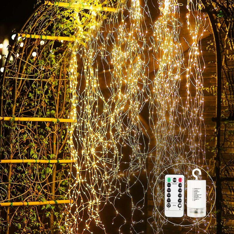 Paquete de luces LED, luces de cadena decorativas a prueba de agua 2M 200 LED, 8 modos de luz con control remoto, cadena de luz blanca cálida para
Paquete de luces LED, luces de cadena decorativas a prueba de agua 2M 200 LED, 8 modos de luz con control remoto, cadena de luz blanca cálida para