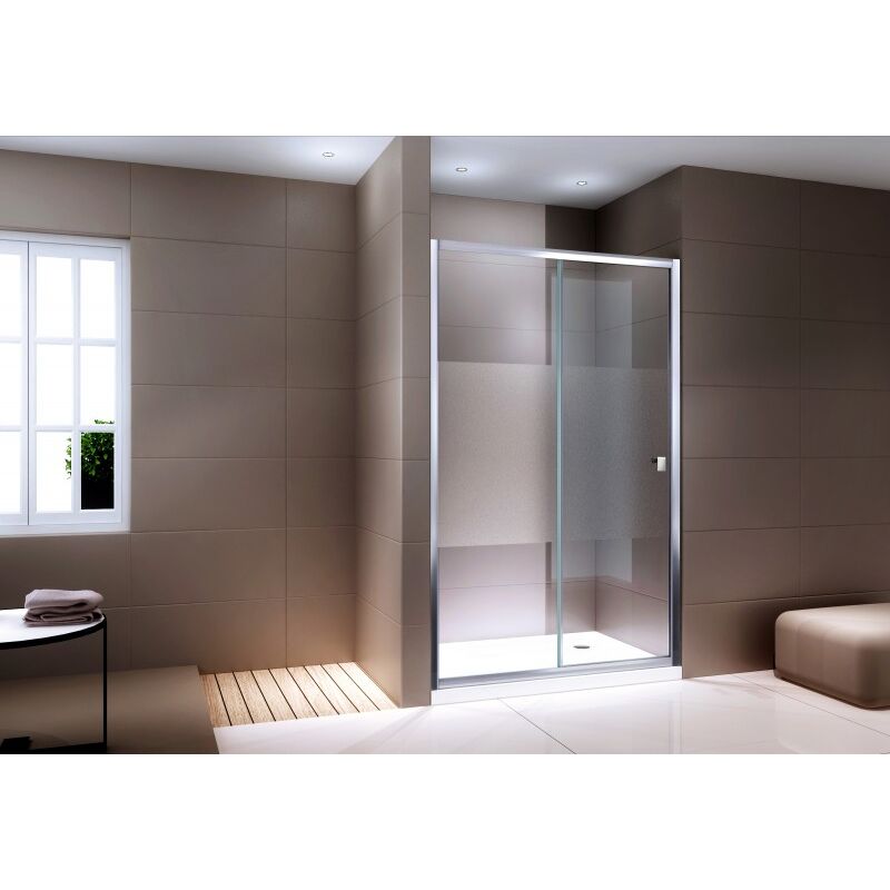 Pared puerta para ducha frontal - cristal auténtico transparente NANO EX505 - satinado parcial - altura 195 cm - medida a elegir:1200mm
Pared puerta para ducha frontal - cristal auténtico transparente NANO EX505 - satinado parcial - altura 195 cm - medida a elegir:1200mm