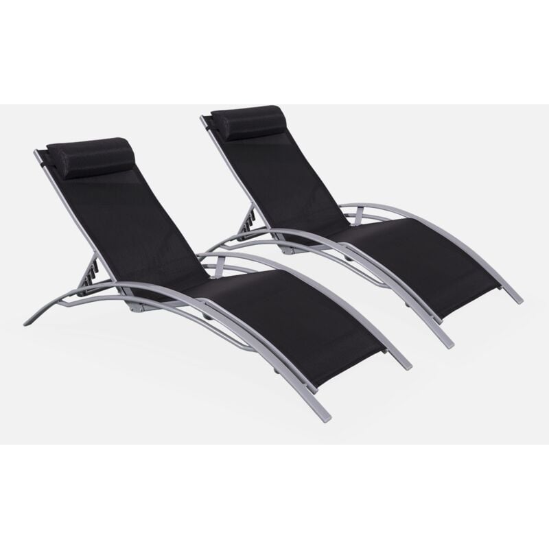 Alice's Garden - Tumbonas de aluminio y textileno negro | Louisa x2 - Gris
Alice's Garden - Tumbonas de aluminio y textileno negro | Louisa x2 - Gris