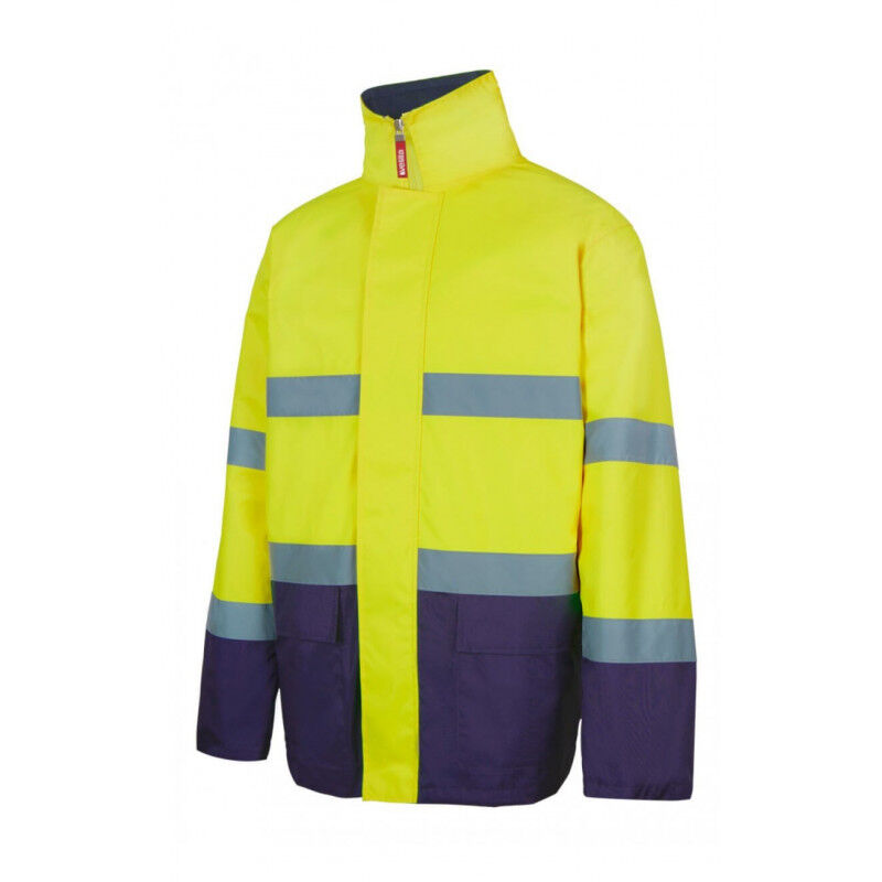Velilla - Parka de alta visibilidad y cintas reflectantes de protección contra la lluvia Serie 306002 | 4XL - Amarillo fluor / Azul marino
Velilla - Parka de alta visibilidad y cintas reflectantes de protección contra la lluvia Serie 306002 | 4XL - Amarillo fluor / Azul marino