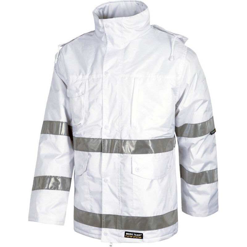 Parka acolchada en tejido Oxford con cintas reflectantes WORKTEAM Combi S1008 | Blanco - S
Parka acolchada en tejido Oxford con cintas reflectantes WORKTEAM Combi S1008 | Blanco - S