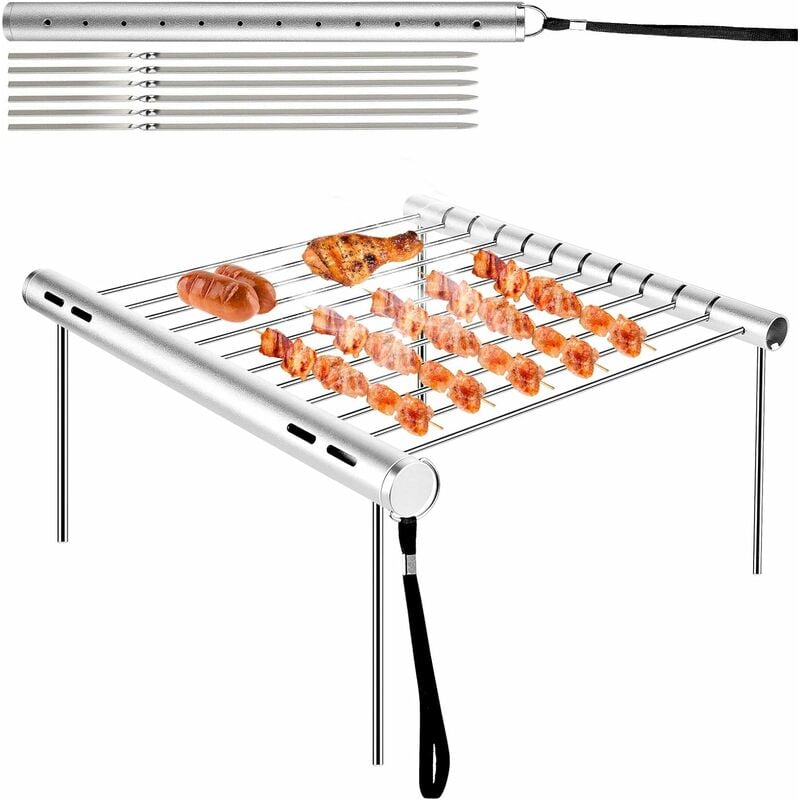 Parrillas de barbacoa parrilla de barbacoa de acero inoxidable, parrilla de barbacoa portátil para camping, parrilla de camping compacta plegable
Parrillas de barbacoa parrilla de barbacoa de acero inoxidable, parrilla de barbacoa portátil para camping, parrilla de camping compacta plegable
