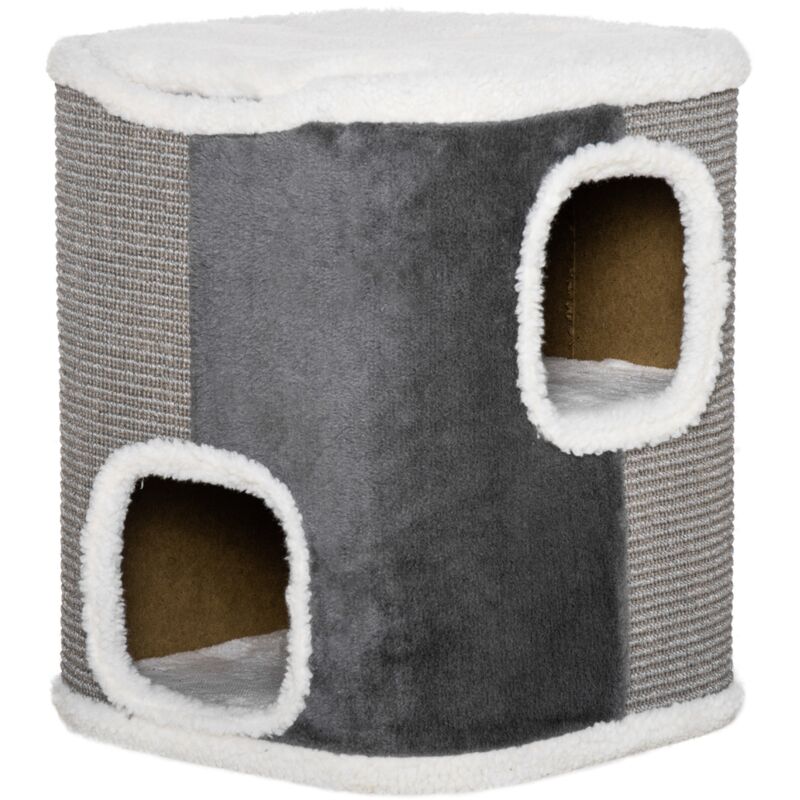 Barril Rascador para Gatos de 2 Niveles con Cuevas de Sisal Felpa y Plataforma de Lana de Cordero 40x40x49 cm - Gris
Barril Rascador para Gatos de 2 Niveles con Cuevas de Sisal Felpa y Plataforma de Lana de Cordero 40x40x49 cm - Gris