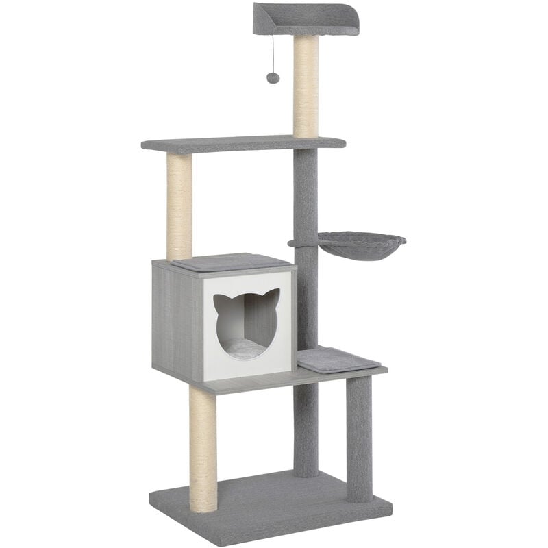Pawhut - Árbol para Gatos con Cueva Hamaca Postes Rascadores Bola 61x49x160,5 cm Gris - Gris
Pawhut - Árbol para Gatos con Cueva Hamaca Postes Rascadores Bola 61x49x160,5 cm Gris - Gris