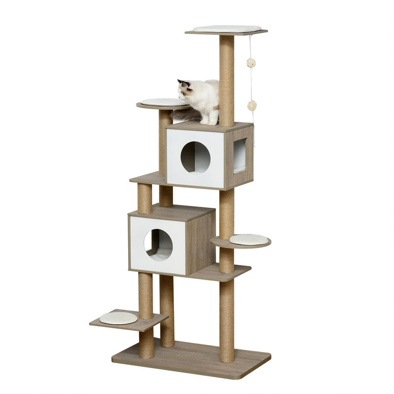 Pawhut - Árbol Rascador para Gatos Altura 177cm Cueva Juguete Colgante Blanco y Marrón - Gris Claro
Pawhut - Árbol Rascador para Gatos Altura 177cm Cueva Juguete Colgante Blanco y Marrón - Gris Claro