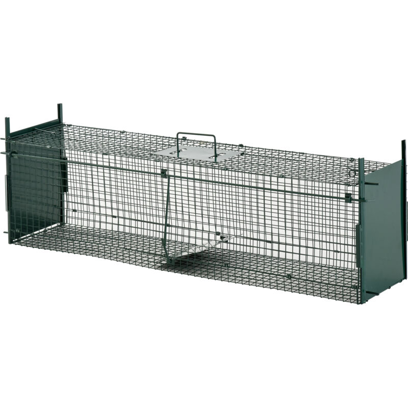 Trampa con 2 Puertas para Atrapar Animales Vivos con Asa 100x25x28 cm Verde - Verde Oscuro
Trampa con 2 Puertas para Atrapar Animales Vivos con Asa 100x25x28 cm Verde - Verde Oscuro