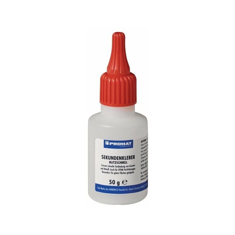 Pegamento instantáneo ultra rápido 50 g Botella incolora de los productos químicos PROMAT
Pegamento instantáneo ultra rápido 50 g Botella incolora de los productos químicos PROMAT