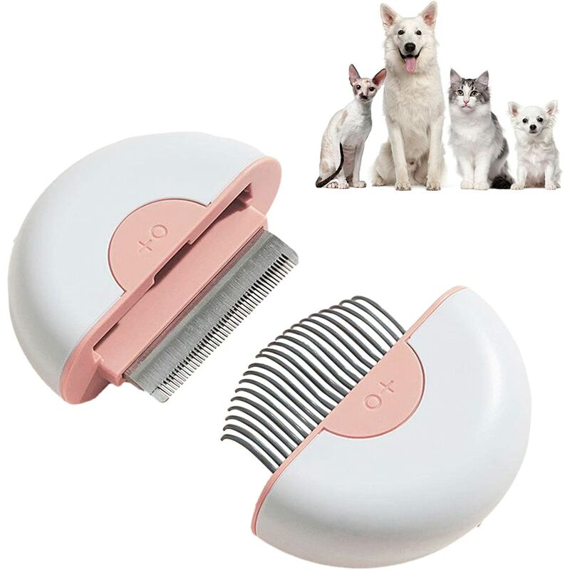 Peine de acero inoxidable para mascotas, gatos y perros, peine relajante para perros y gatos (rosa)
Peine de acero inoxidable para mascotas, gatos y perros, peine relajante para perros y gatos (rosa)