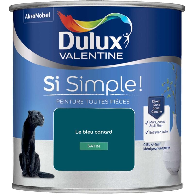 Peinture toutes pièces Dulux Valentine Si Simple Satin Le Bleu Canard