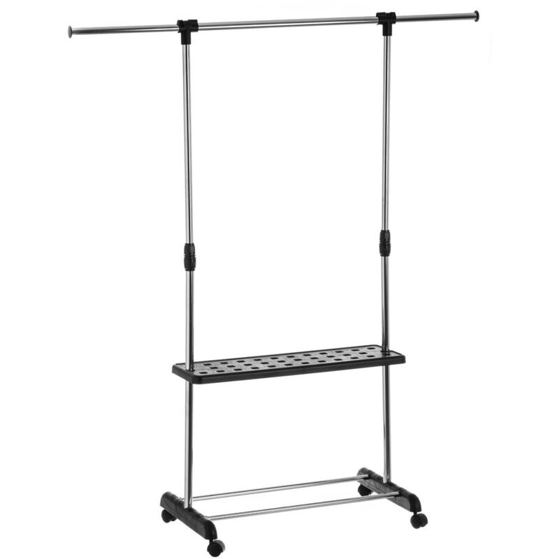 Perchero con ruedas extensible contemporáneo negro de aceroy plástico de 165x42x130 cm
Perchero con ruedas extensible contemporáneo negro de aceroy plástico de 165x42x130 cm
