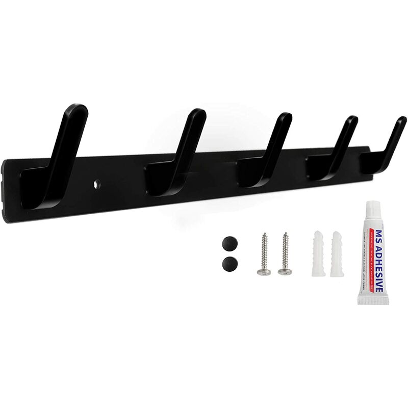 Perchero de pared Gancho de pared con 5 ganchos para entrada, baño, cocina, dos métodos de instalación
Perchero de pared Gancho de pared con 5 ganchos para entrada, baño, cocina, dos métodos de instalación