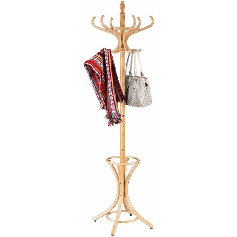 Perchero de Pie Madera 184cm Perchero Árbol con Soporte 12 Perchas para Colgar Ropa Sombrero para Habitación Hogar Oficina (Color Natural)
Perchero de Pie Madera 184cm Perchero Árbol con Soporte 12 Perchas para Colgar Ropa Sombrero para Habitación Hogar Oficina (Color Natural)