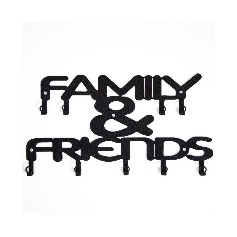Perchero Familia y amigos - Frases - con ganchos - decoracion de pared, arte de pared, pared - de la entrada, pasillo - Negro en Metal, 47 x 2 x 29 cm
Perchero Familia y amigos - Frases - con ganchos - decoracion de pared, arte de pared, pared - de la entrada, pasillo - Negro en Metal, 47 x 2 x 29 cm