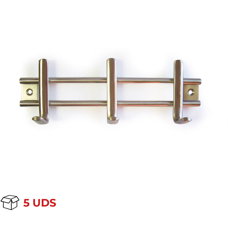 Perchero Pared con 3 Colgadores | Estilo Funcional | Fabricado en Acero Inox | Acabado en Inox mate | Gran Capacidad de Carga | Medidas 350*245*140
Perchero Pared con 3 Colgadores | Estilo Funcional | Fabricado en Acero Inox | Acabado en Inox mate | Gran Capacidad de Carga | Medidas 350*245*140
