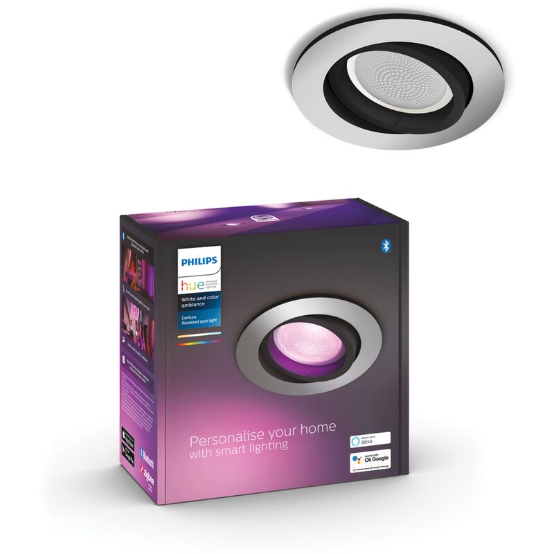 Philips Hue – Lámpara inteligente, Hue Centura, Foco Empotrable LED Inteligente, Luz Blanca y de Colores, Compatible con Alexa y Google Home, Color
Philips Hue – Lámpara inteligente, Hue Centura, Foco Empotrable LED Inteligente, Luz Blanca y de Colores, Compatible con Alexa y Google Home, Color