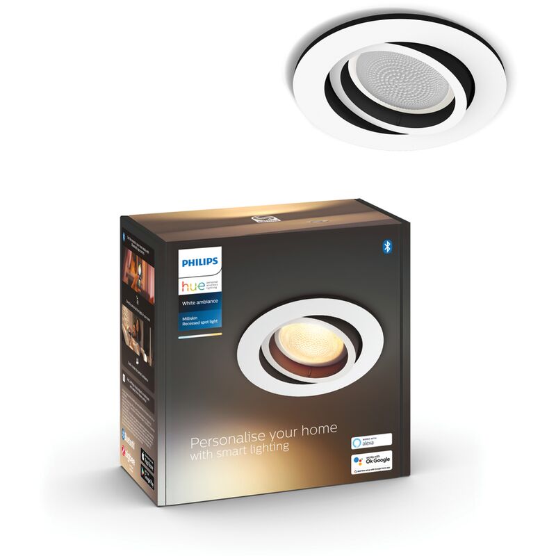Philips Hue – Lámpara inteligente, Hue Milliskin, Foco Empotrable LED Inteligente, Luz Blanca de Cálida a Fría, Compatible con Alexa y Google Home,
Philips Hue – Lámpara inteligente, Hue Milliskin, Foco Empotrable LED Inteligente, Luz Blanca de Cálida a Fría, Compatible con Alexa y Google Home,