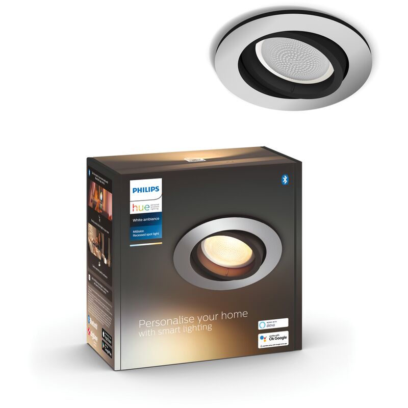 Philips Hue – Lámpara inteligente, Hue Milliskin, Foco Empotrable LED Inteligente, Luz Blanca de Cálida a Fría, Compatible con Alexa y Google Home,
Philips Hue – Lámpara inteligente, Hue Milliskin, Foco Empotrable LED Inteligente, Luz Blanca de Cálida a Fría, Compatible con Alexa y Google Home,