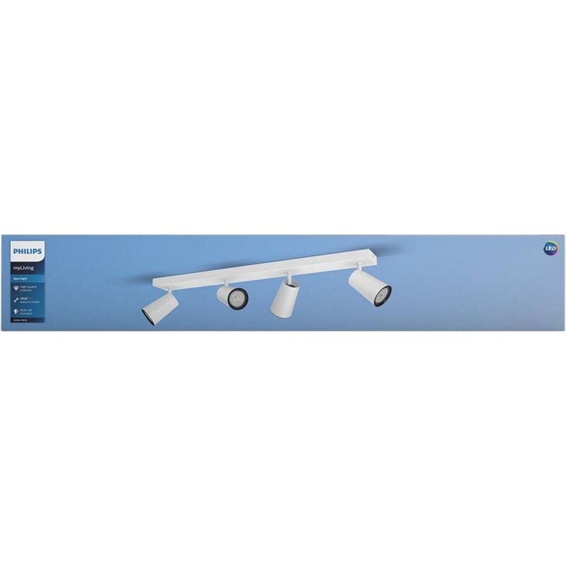 Philips myLiving PAISLEY white LED Spot light - Punto de luz (Foco de superficie, GU10, 4 bombilla(s), LED, 220-240 V, Blanco)
Philips myLiving PAISLEY white LED Spot light - Punto de luz (Foco de superficie, GU10, 4 bombilla(s), LED, 220-240 V, Blanco)