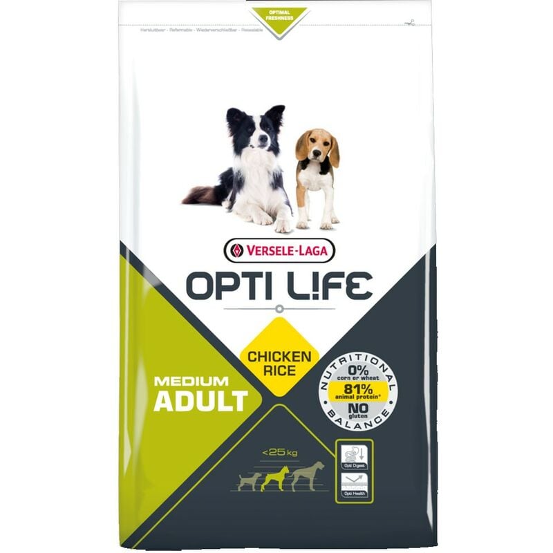 Pienso para perros Opti Life Adult Medium con pollo y arroz | Pienso para perros de raza mediana Versele Laga | Comida para perros 12,5 kgs
Pienso para perros Opti Life Adult Medium con pollo y arroz | Pienso para perros de raza mediana Versele Laga | Comida para perros 12,5 kgs