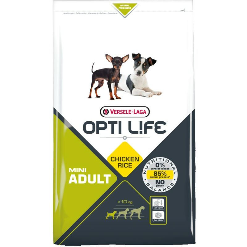 Pienso para perros Opti Life Adult Mini con pollo y arroz | Pienso para perros de raza mini Versele Laga | Comida para perros 7,5 kgs
Pienso para perros Opti Life Adult Mini con pollo y arroz | Pienso para perros de raza mini Versele Laga | Comida para perros 7,5 kgs