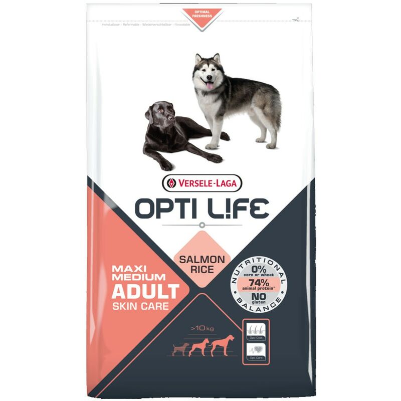 Pienso para perros Opti Life Skin Care Medium y Maxi con salmon y arroz | Pienso para perros de raza mediana y grande Versele Laga | Comida para
Pienso para perros Opti Life Skin Care Medium y Maxi con salmon y arroz | Pienso para perros de raza mediana y grande Versele Laga | Comida para