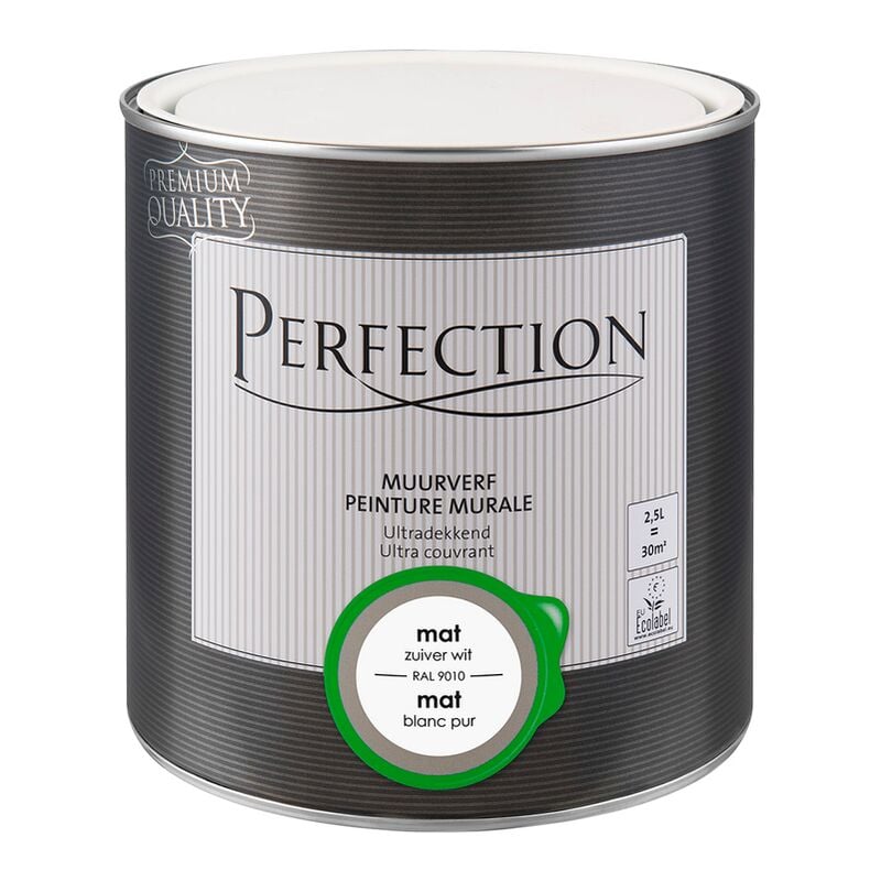 Pintura de Pared para Interior, Perfection - Mate - RAL 9010 blanco puro - 2,5L - 30m² - RAL 9010 Blanca Pura
Pintura de Pared para Interior, Perfection - Mate - RAL 9010 blanco puro - 2,5L - 30m² - RAL 9010 Blanca Pura
