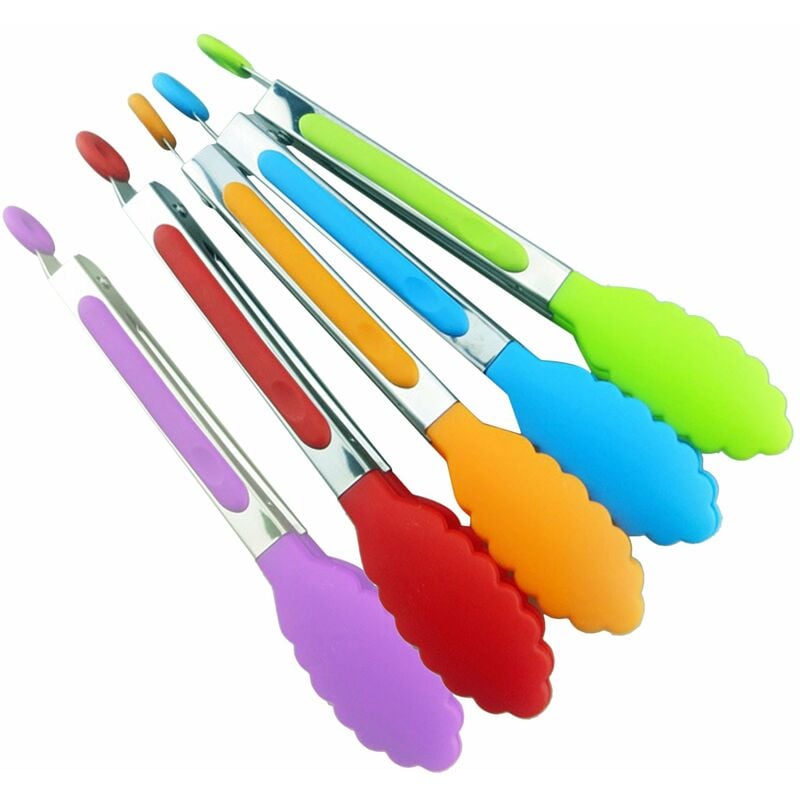 Happyshopping - Pinzas de silicona de 8 pulgadas Mini pinzas de cocina con puntas de silicona Pinzas pequenas para servir Pinzas de cocina de acero
Happyshopping - Pinzas de silicona de 8 pulgadas Mini pinzas de cocina con puntas de silicona Pinzas pequenas para servir Pinzas de cocina de acero