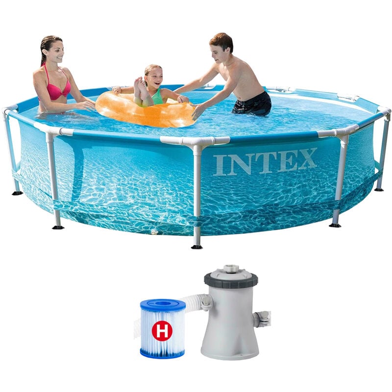 Intex Piscina Fuori Terra Frame Rotonda Tonda Cm Intex Piscina