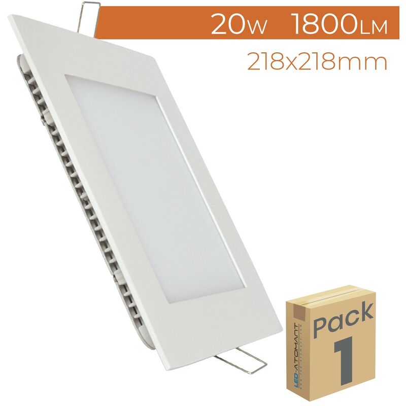 Placa Downlight LED Cuadrada Plana 20W 1800LM Corte 205mm | Blanco Neutro 4500K - Pack 1 Ud. - Blanco Neutro 4500K
Placa Downlight LED Cuadrada Plana 20W 1800LM Corte 205mm | Blanco Neutro 4500K - Pack 1 Ud. - Blanco Neutro 4500K