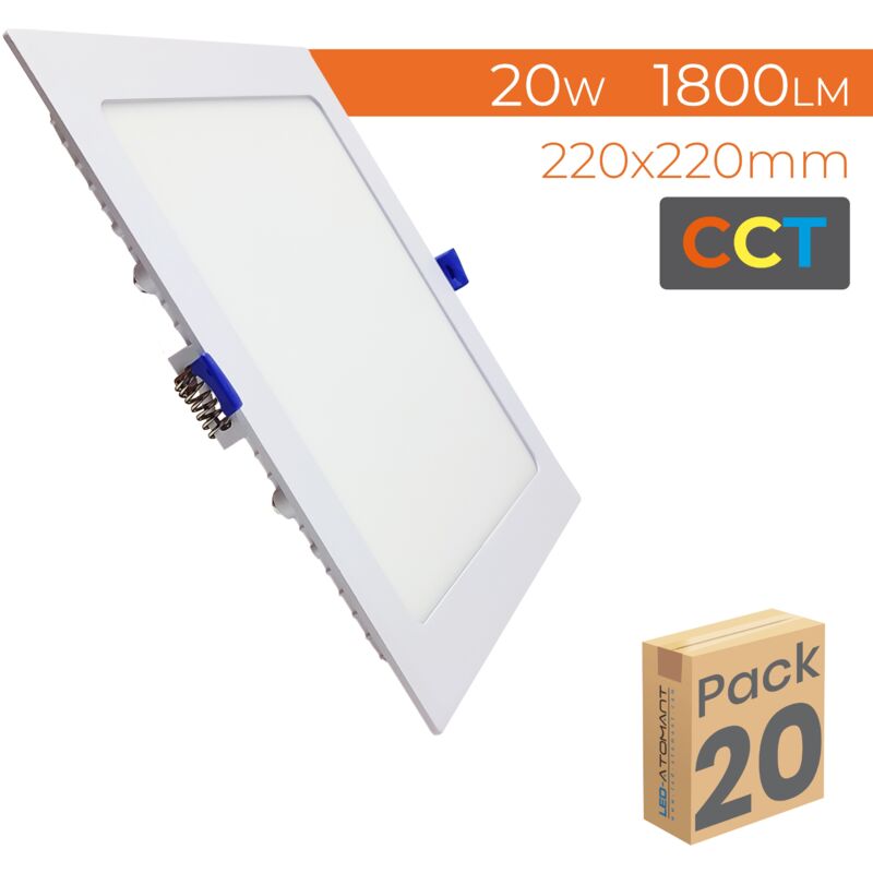 Placa Downlight LED Cuadrada Plana 20W 1800LM Corte 205mm | Blanco Frío 6500K - Pack 20 Uds. - Blanco Frío 6500K
Placa Downlight LED Cuadrada Plana 20W 1800LM Corte 205mm | Blanco Frío 6500K - Pack 20 Uds. - Blanco Frío 6500K