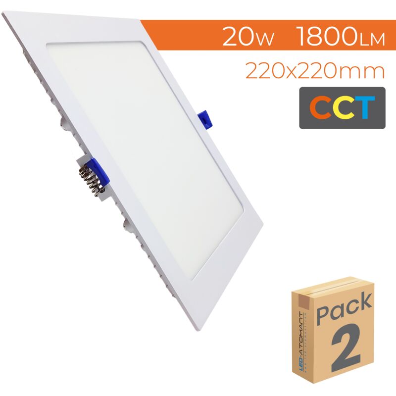 Placa Downlight LED Cuadrada Plana 20W 1800LM Corte 205mm | Blanco Frío 6500K - Pack 2 Uds. - Blanco Frío 6500K
Placa Downlight LED Cuadrada Plana 20W 1800LM Corte 205mm | Blanco Frío 6500K - Pack 2 Uds. - Blanco Frío 6500K