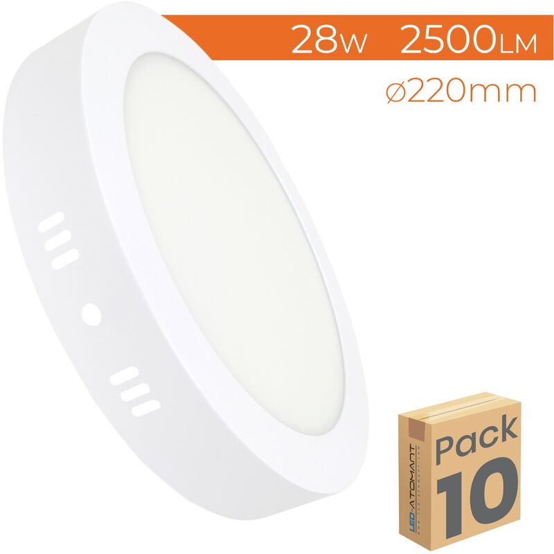 Led Atomant Sl - Plafón LED Circular Superficie 28W PLUS 2500LM 6500K 220mm | Blanco Frío 6500K - Pack 10 Uds. - Blanco Frío 6500K
Led Atomant Sl - Plafón LED Circular Superficie 28W PLUS 2500LM 6500K 220mm | Blanco Frío 6500K - Pack 10 Uds. - Blanco Frío 6500K