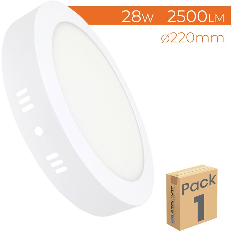 Led Atomant Sl - Plafón LED Circular Superficie 28W PLUS 2500LM 6500K 220mm | Blanco Frío 6500K - Pack 1 Ud. - Blanco Frío 6500K
Led Atomant Sl - Plafón LED Circular Superficie 28W PLUS 2500LM 6500K 220mm | Blanco Frío 6500K - Pack 1 Ud. - Blanco Frío 6500K
