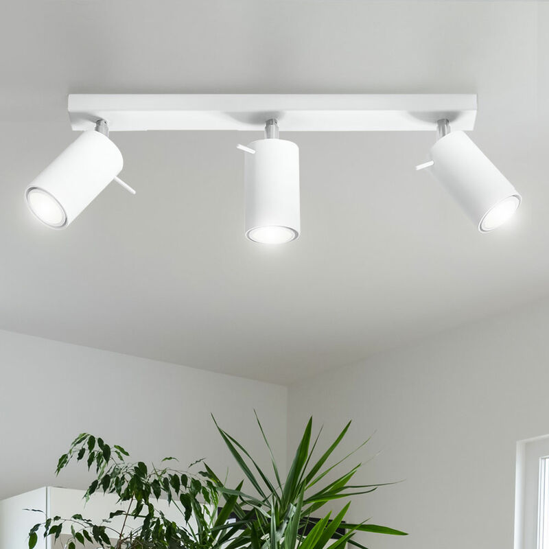 Plafón 3 llamas blanco Foco de techo 3 llamas Plafón Spots, foco orientable acero, 3x GU10, L 45 cm
Plafón 3 llamas blanco Foco de techo 3 llamas Plafón Spots, foco orientable acero, 3x GU10, L 45 cm