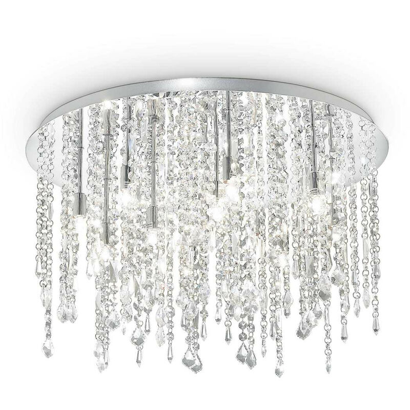 Ideal Lux Royal - Lámpara colgante de techo semi empotrada, mediana, de 12 luces, cromada, G9
Ideal Lux Royal - Lámpara colgante de techo semi empotrada, mediana, de 12 luces, cromada, G9