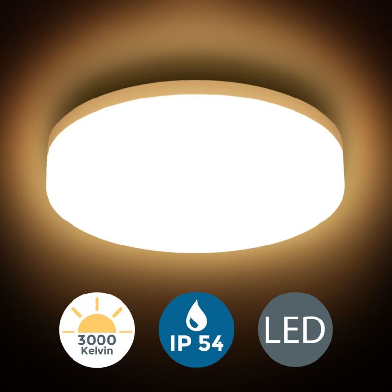 B.k.licht - Plafón LED blanco/ Panel LED de 13W Lámpara de techo blanco LED Ø220mm IP 54 I Blanco neutro 3000K I Plafón para baño I Moderno I Redondo
B.k.licht - Plafón LED blanco/ Panel LED de 13W Lámpara de techo blanco LED Ø220mm IP 54 I Blanco neutro 3000K I Plafón para baño I Moderno I Redondo