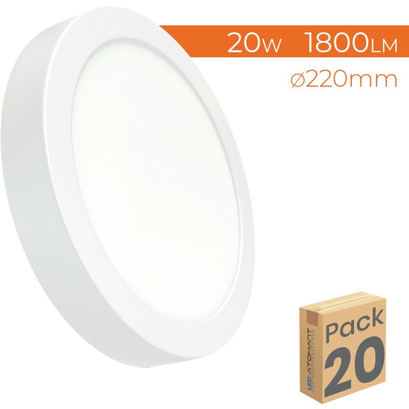 Led Atomant Sl - Plafón LED Circular Superficie 20W 1800LM 220mm | Blanco Frío 6500K - Pack 20 Uds. - Blanco Frío 6500K
Led Atomant Sl - Plafón LED Circular Superficie 20W 1800LM 220mm | Blanco Frío 6500K - Pack 20 Uds. - Blanco Frío 6500K
