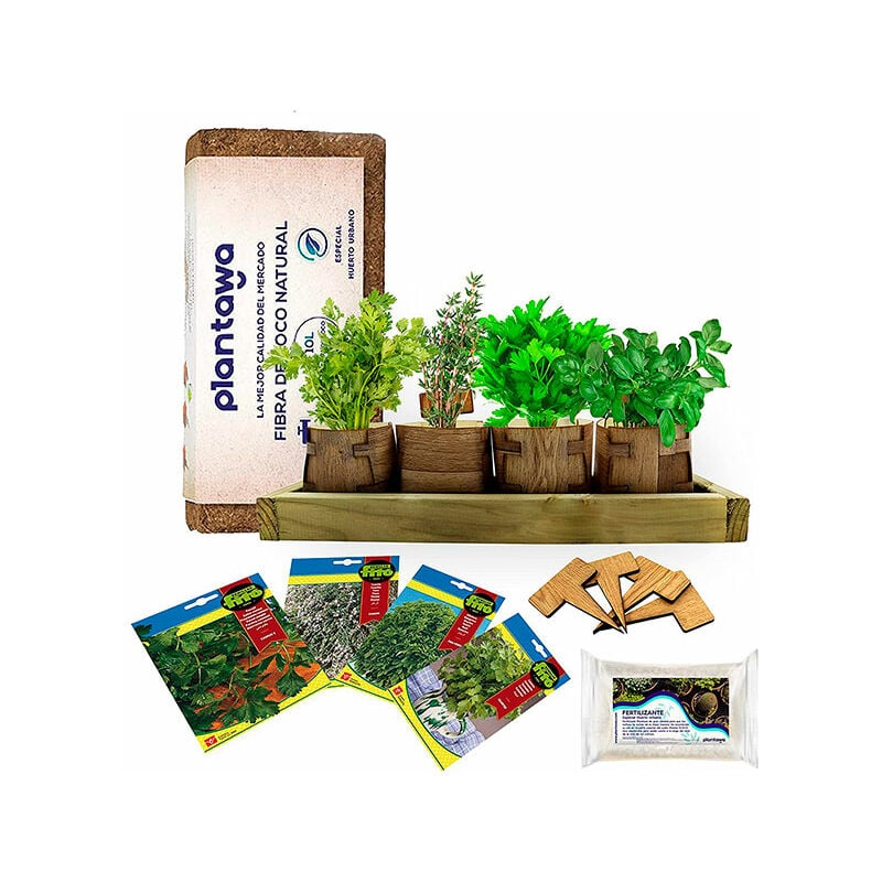 Plantawa Kit de Cultivo Growbag Huerto Urbano plantar Aromaticas Completo para Interior y Jardin
Plantawa Kit de Cultivo Growbag Huerto Urbano plantar Aromaticas Completo para Interior y Jardin