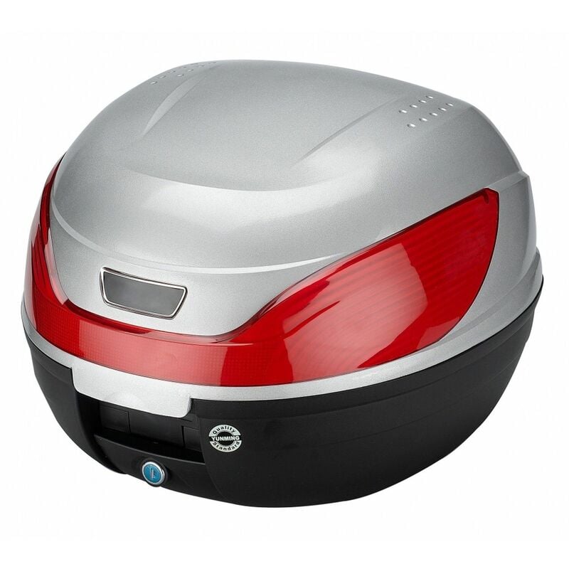 Plata Universal baúl de moto scooter maleta 32 L motocicleta para 1 casco, portacasco mod-YM-0866P
Plata Universal baúl de moto scooter maleta 32 L motocicleta para 1 casco, portacasco mod-YM-0866P