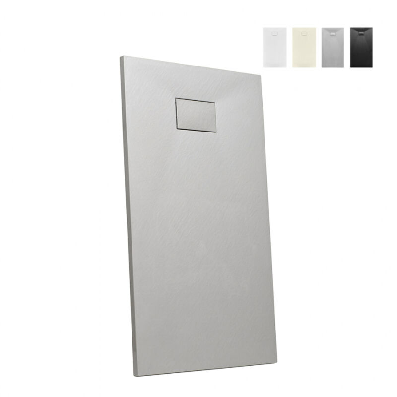 Plato de ducha de resina a ras del suelo rectangular 140x70 diseño moderno Stone | Color: Gris
Plato de ducha de resina a ras del suelo rectangular 140x70 diseño moderno Stone | Color: Gris