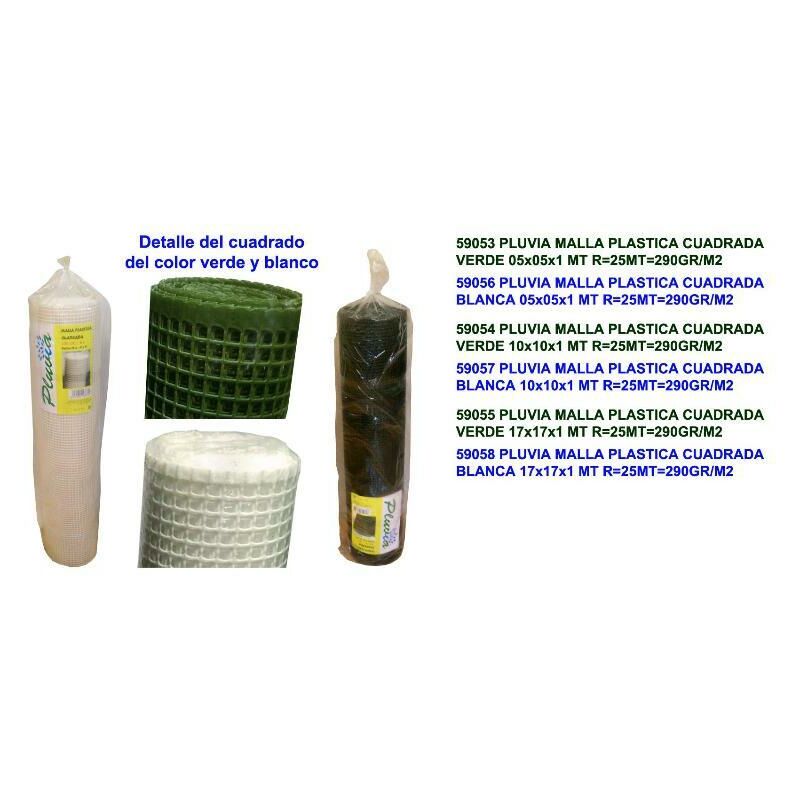 pluvia malla plastica cuadrada 290gr-m2 verde 17x17x1 mt r 25mt - Mibricotienda
pluvia malla plastica cuadrada 290gr-m2 verde 17x17x1 mt r 25mt - Mibricotienda