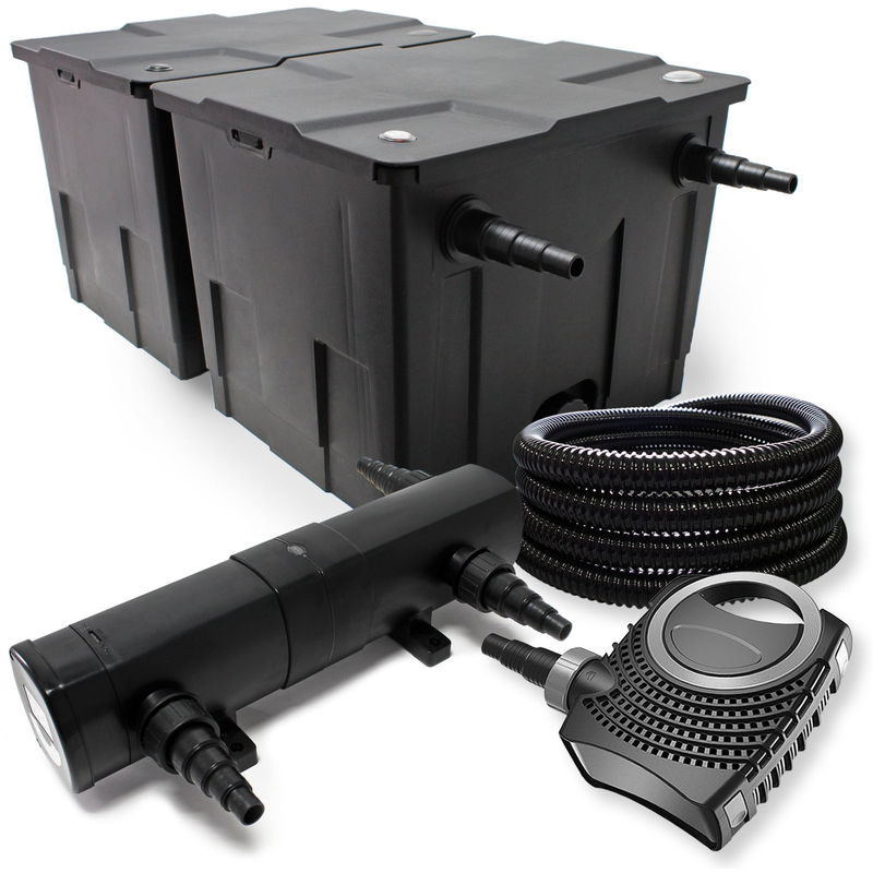Wiltec - Pond Kit de filtrado con 60000l 24 W UV Clarificador Bomba 25 m manguera jardin
Wiltec - Pond Kit de filtrado con 60000l 24 W UV Clarificador Bomba 25 m manguera jardin
