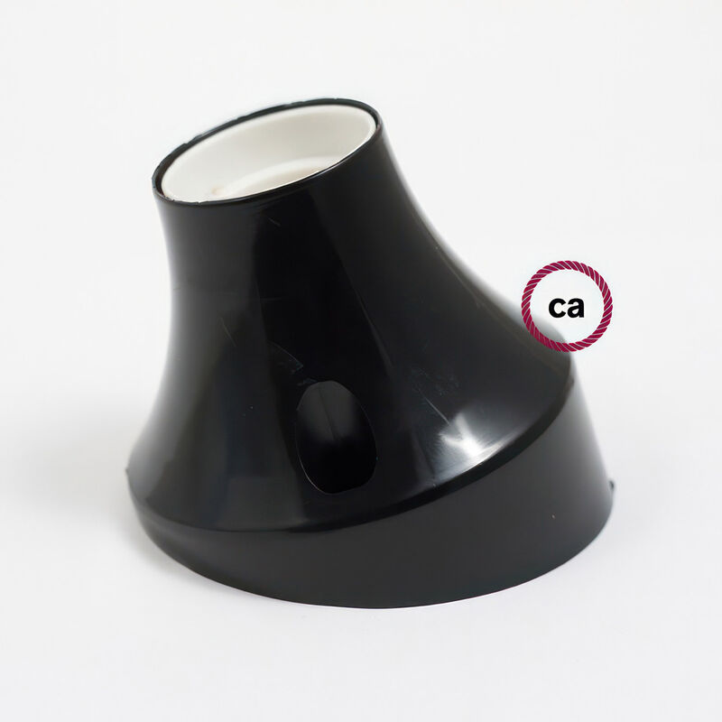 Creative Cables - Portalámparas de pared o techo 45 ° E27 en termoplástico | Negro - Negro
Creative Cables - Portalámparas de pared o techo 45 ° E27 en termoplástico | Negro - Negro