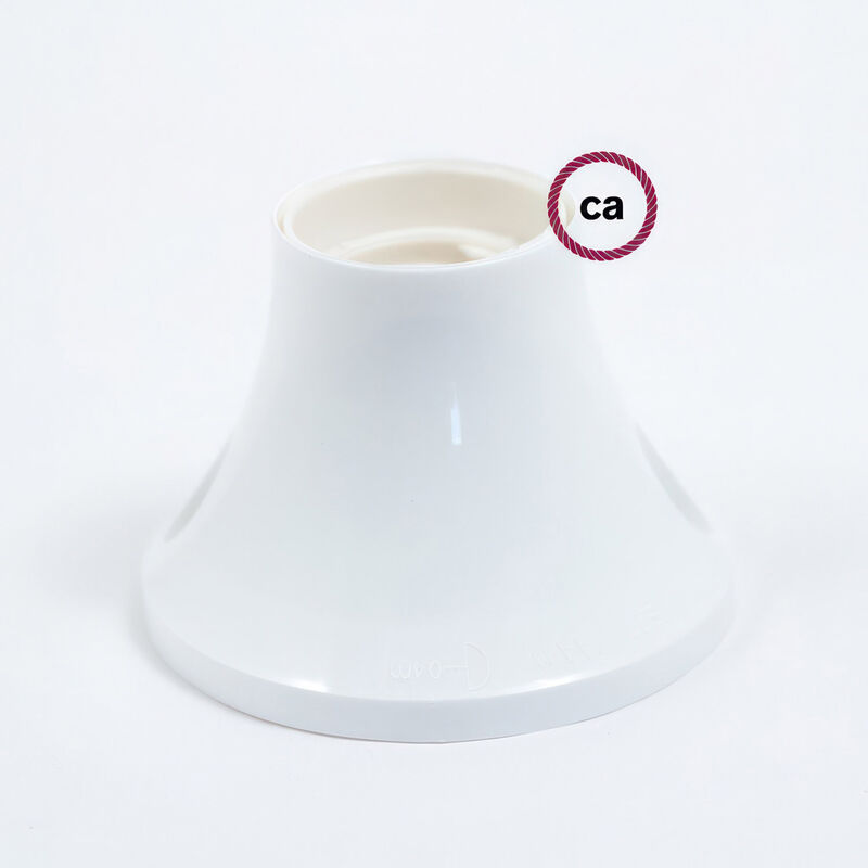 Creative Cables - Portalámparas de pared o techo 90 ° E27 en termoplástico | Blanco - Blanco
Creative Cables - Portalámparas de pared o techo 90 ° E27 en termoplástico | Blanco - Blanco