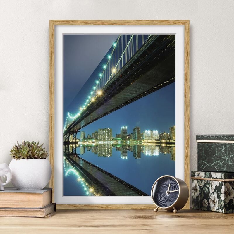 Póster enmarcado - Abstract Manhattan Bridge Dimensión LxA: 100cm x 70cm, Marco: Roble
Póster enmarcado - Abstract Manhattan Bridge Dimensión LxA: 100cm x 70cm, Marco: Roble