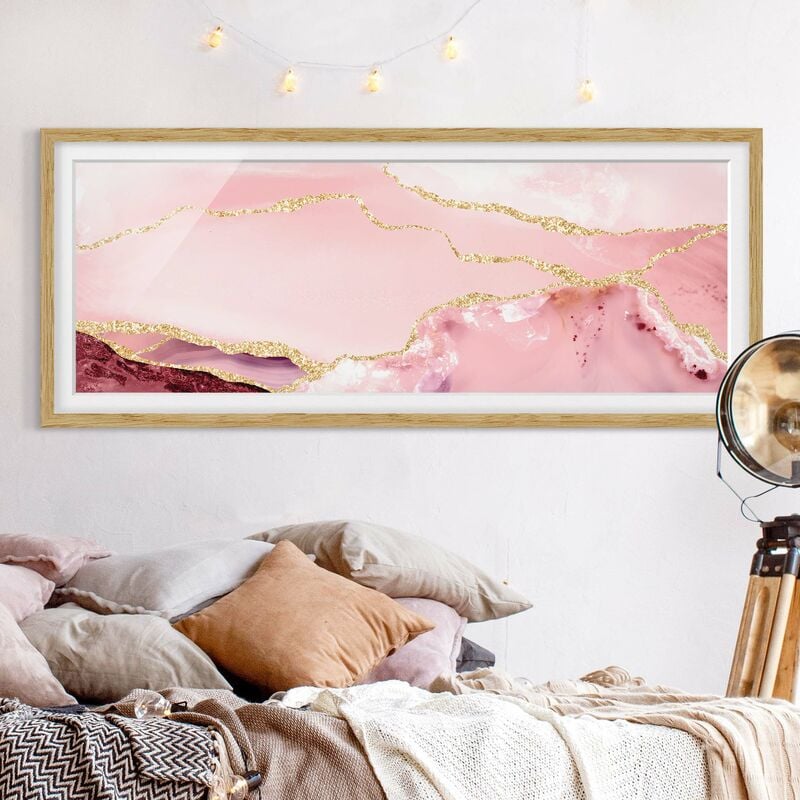 Póster enmarcado - Estratto Monti rosa con Golden Lines Dimensión LxA: 50cm x 130cm, Marco: Roble
Póster enmarcado - Estratto Monti rosa con Golden Lines Dimensión LxA: 50cm x 130cm, Marco: Roble
