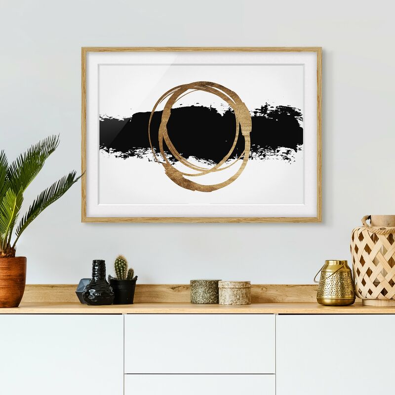 Póster enmarcado - Forme astratte - oro e nero Dimensión LxA: 40cm x 55cm, Marco: Roble
Póster enmarcado - Forme astratte - oro e nero Dimensión LxA: 40cm x 55cm, Marco: Roble