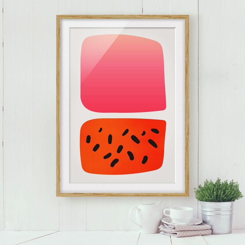 Póster enmarcado - Forme astratte - melone e rosa Dimensión LxA: 100cm x 70cm, Marco: Roble
Póster enmarcado - Forme astratte - melone e rosa Dimensión LxA: 100cm x 70cm, Marco: Roble